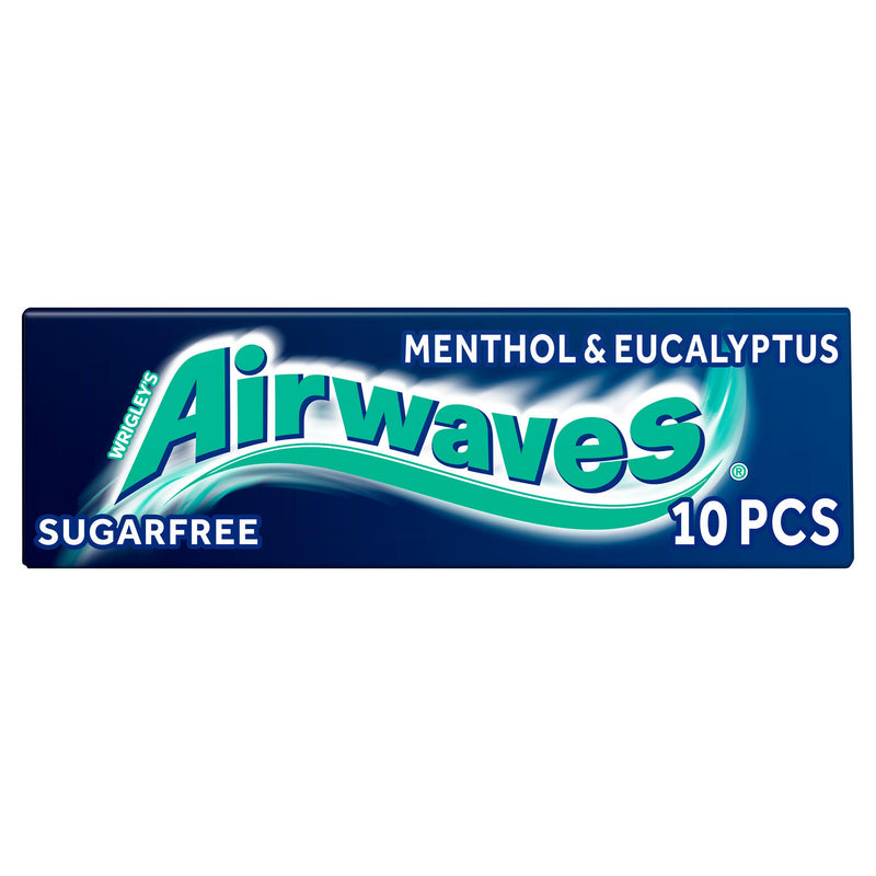 Airwaves menthol eucalyptus sugarfree chewing gum 10 pieces, UK version