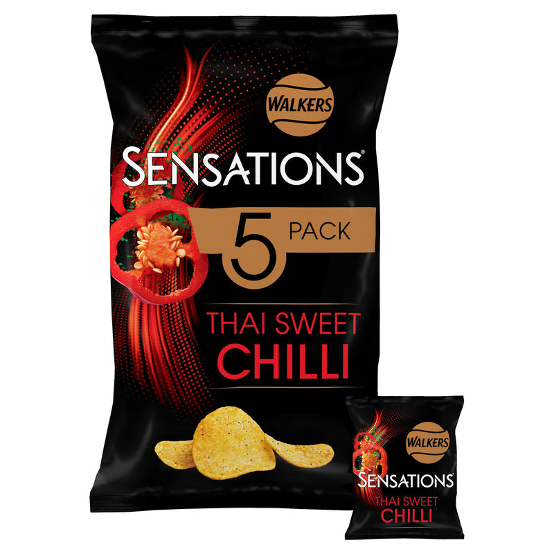 Thai Sweet Chilli Flavoured Potato Crisps Multipack 5x25g