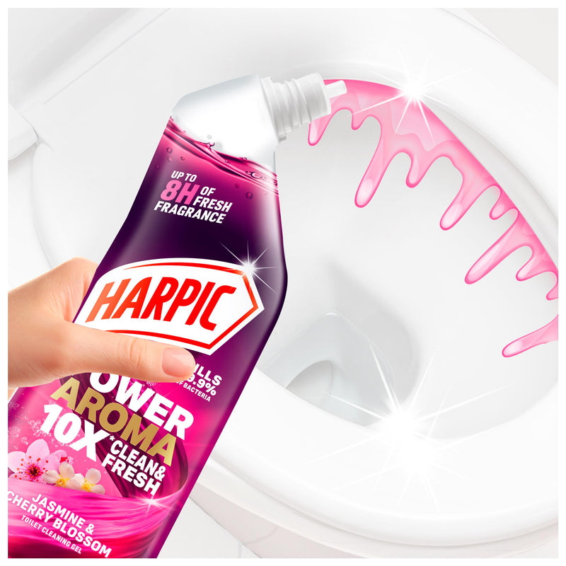 Harpic Power Aroma Jasmine & Cherry Blossom Toilet Rim Block, UK version