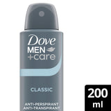 Sainsburys Dove Men+Care Classic 200ml Antiperspirant Aerosol Deodorant- Buy online at McGrocer