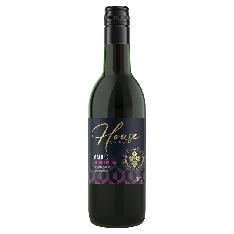 Sainsbury's House Malbec red wine 18.7cl - British product