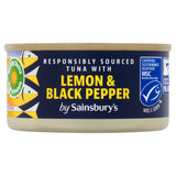 Sainsburys Sainsbury's Lemon & Black Pepper Tuna Canned Fish 80g- Buy online at McGrocer
