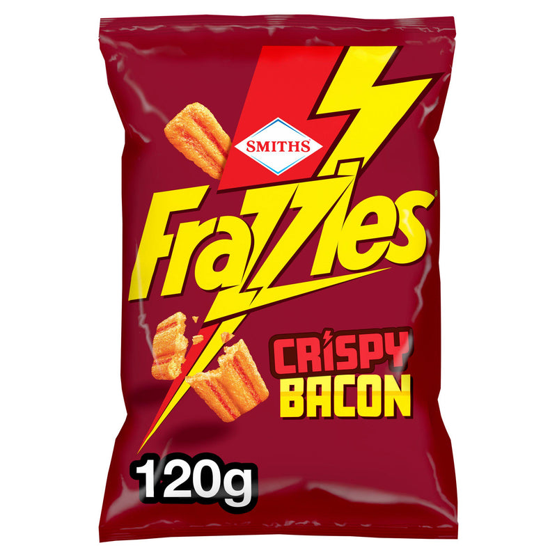 Smiths Frazzles bacon crisps sharing bag 120g (British brand)