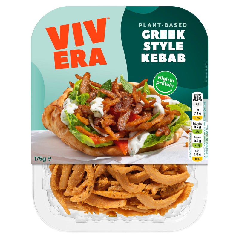 Vivera plant-based Greek kebab 175g, UK version