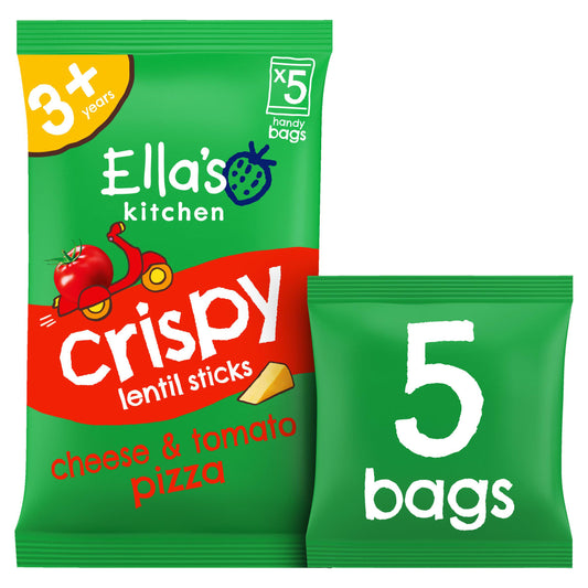 Ella's Kitchen Organic Crispy Pizza Lentil Crisps Kids Snack Multipack 3+ Years 5x10g GOODS Sainsburys   