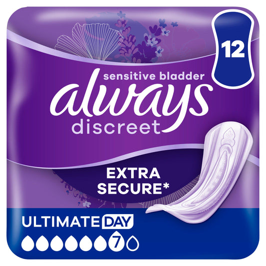 Always Discreet Women Ultimate Day Incontinence Pads x12 GOODS Sainsburys   