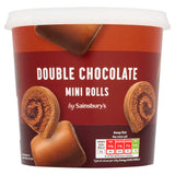 Sainsbury's Double Chocolate Mini Roll Bites 295g, imported from the UK