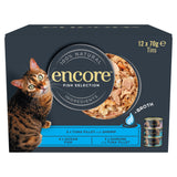 Sainsburys Encore Fish Selection in Broth Natural Cat Food Tins 12 x 70g- Buy online at McGrocer