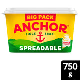 Anchor spreadable butter blend 750g, imported from the UK