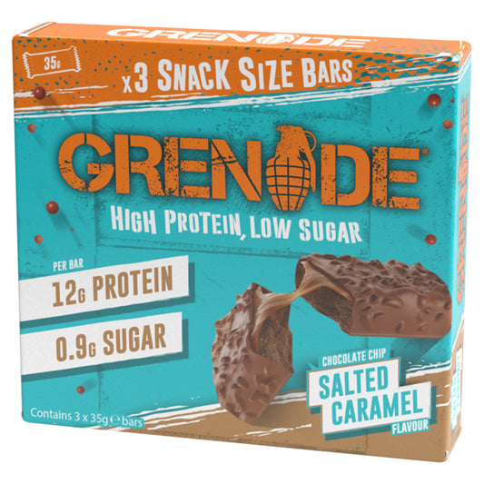 Grenade Snack Size Bars Chocolate Chip Salted Caramel Flavour 3x35g GOODS Sainsburys   