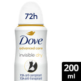 Dove Invisible Dry 72h deodorant 200ml (British brand)