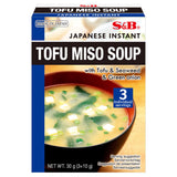 S&B Japanese Instant Tofu Miso Soup 3x10g (British brand)
