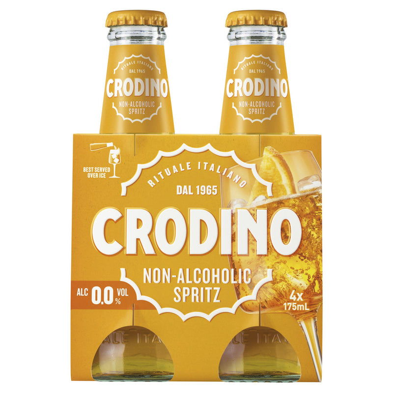 Crodino 0.0% non-alcoholic spritz 4x175ml, UK version