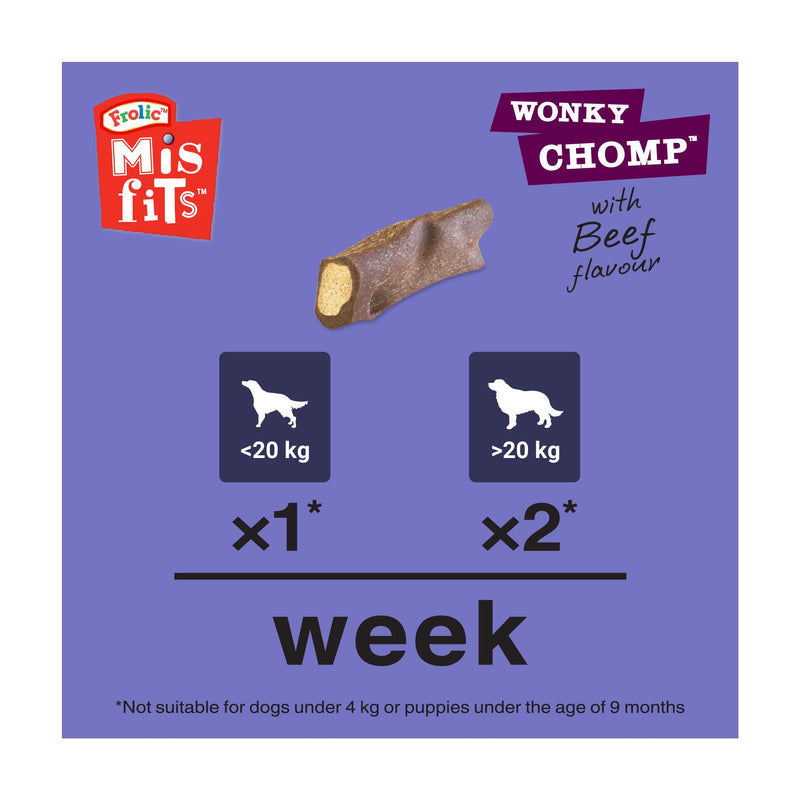 Misfits Wonky Chomp beef liver dog treats 170g, UK version