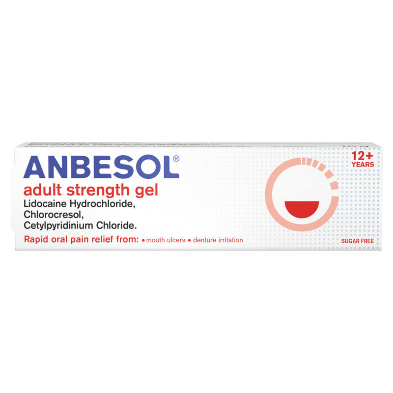 Anbesol Adult Strength Oral Gel Tube 10g - British product