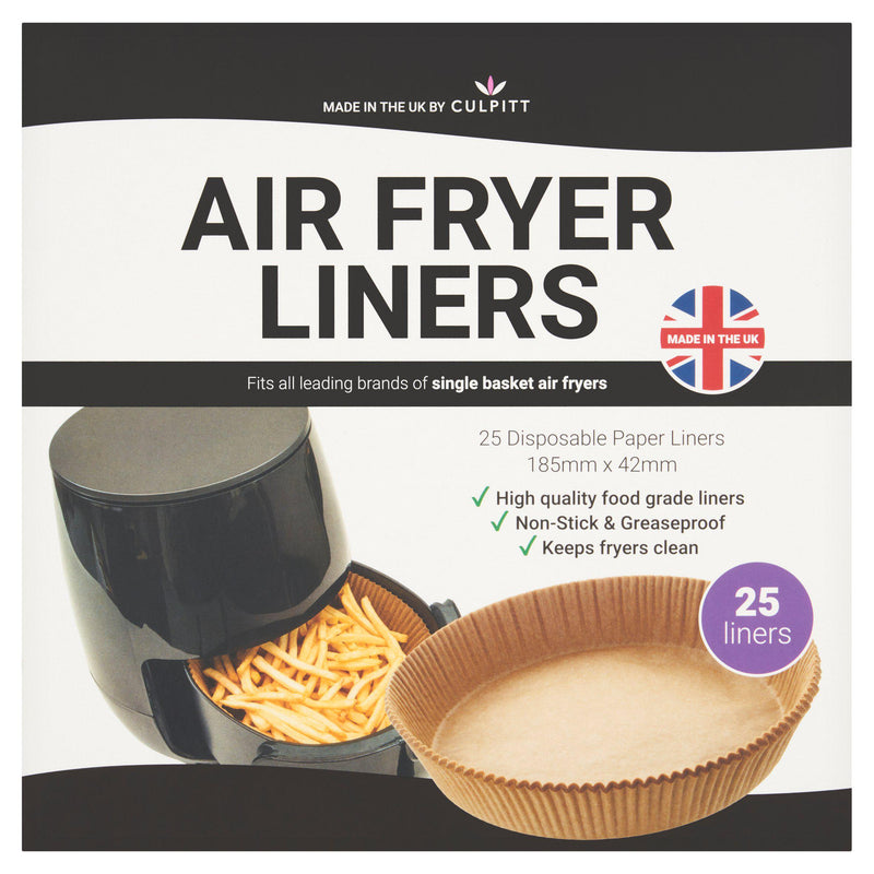 Culpitt 25 air fryer liners 185mm x 42mm - British product