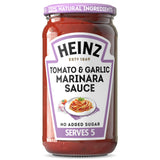 Sainsburys Heinz Tomato & Garlic Marinara Pasta Sauce 490g- Buy online at McGrocer