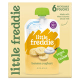 Sainsburys Little Freddie Organic Banana Greek Style Yoghurt Baby Food Pouch Multipack 6+ Months 6 x 100g- Buy online at McGrocer