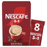 Sainsburys Nescafe Original 3 in 1 Instant Coffee Sachets 8x16g- Buy online at McGrocer