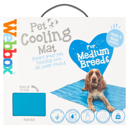 Webbox Pet Cooling Mat For Medium Breeds Aqua Blue GOODS Sainsburys   