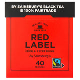 Sainsburys Sainsbury's Red Label Fairtrade Tea Bags x40 125g- Buy online at McGrocer