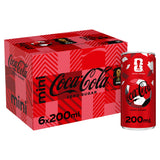 Sainsburys Coca-Cola Zero Sugar Sparkling Low Calorie Soft Drink 6 x 200ml Cans- Buy online at McGrocer