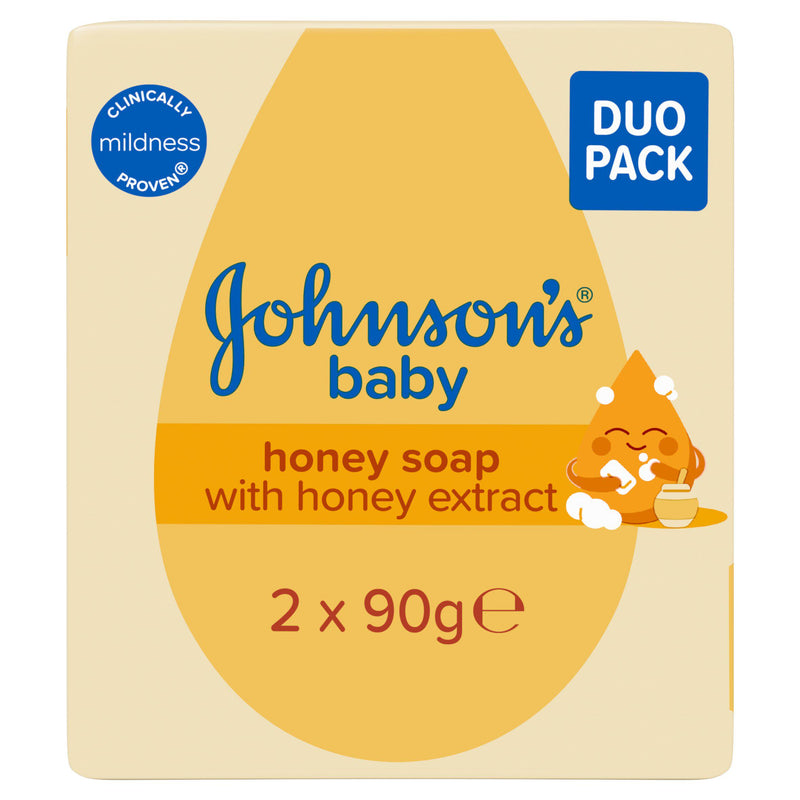 Johnson's baby honey soap duo pack 2x90g, imported from the UK