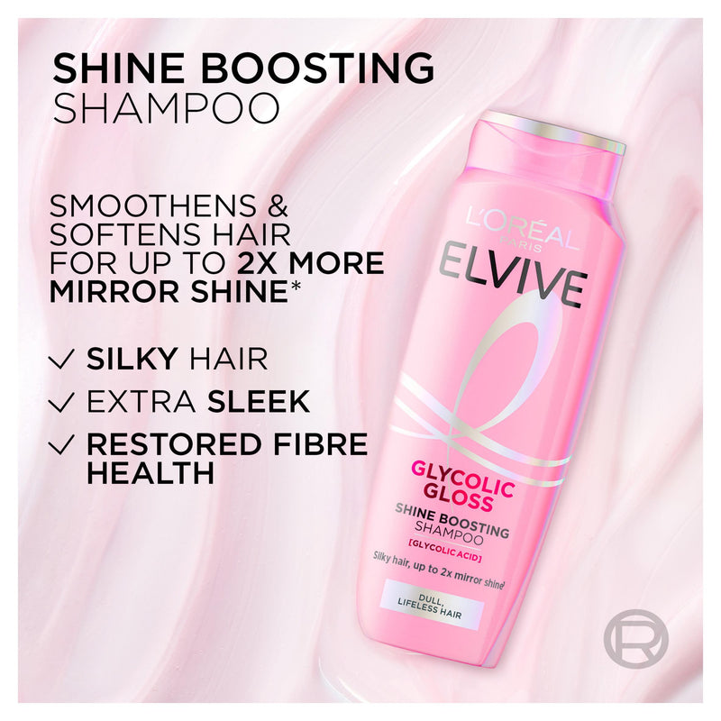 L'Oréal Paris Elvive Glycolic Gloss Shampoo 400ml, UK version