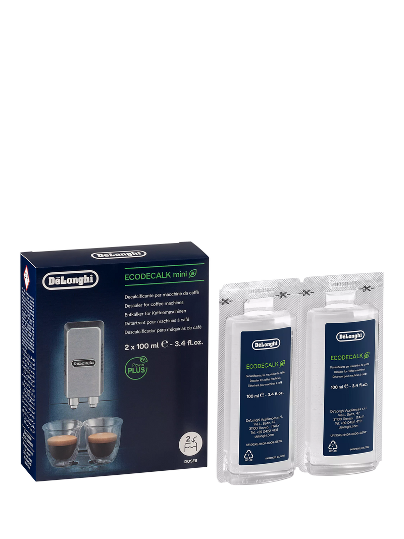 De'Longhi EcoDecalk Coffee Machine Descaler 2x 100ml sachets - British product