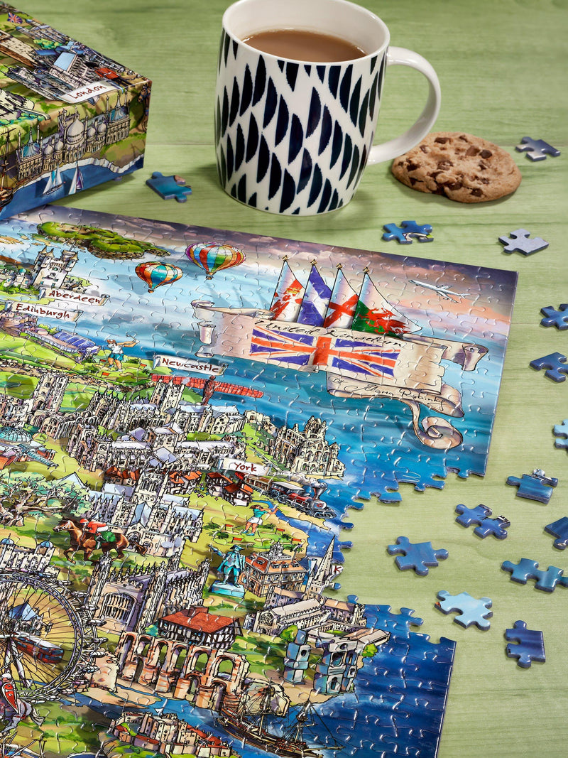 Gibsons Beautiful Britain UK Map jigsaw puzzle 1000 pieces, UK version