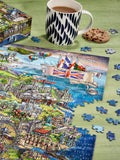 Gibsons Beautiful Britain UK Map jigsaw puzzle 1000 pieces, UK version