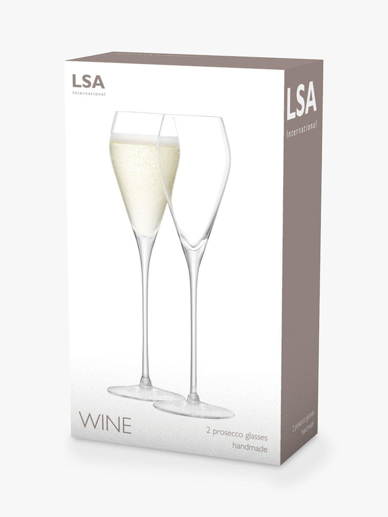 LSA International prosecco glasses set of 2 250ml - British product