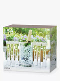 LSA International Moya set of 6 champagne flutes and bucket, UK version