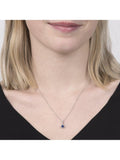 E.W Adams diamond sapphire pendant necklace white gold, UK version