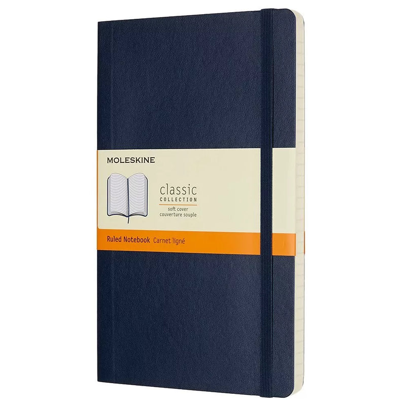 Moleskine large ruled notebook soft cover, UK version