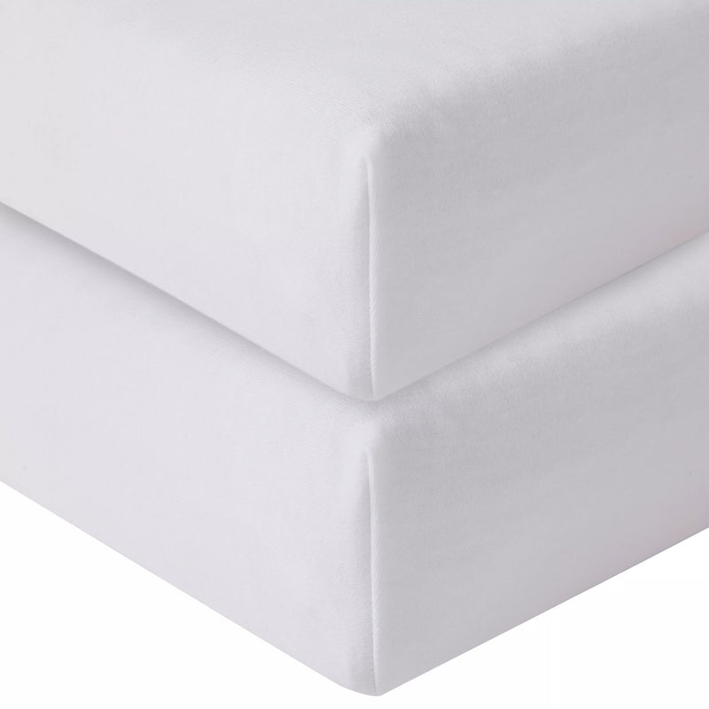 John Lewis Baby GOTS Organic Cotton Fitted Cotbed Sheet, Pack of 2 - Grey