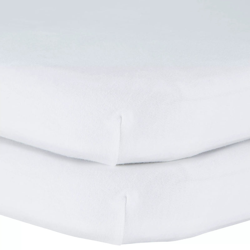 John Lewis organic cotton fitted crib sheet, 50 x 83cm pack of 2, UK version