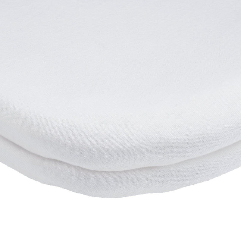 John Lewis white fitted pram crib sheet, pack of 2, UK version