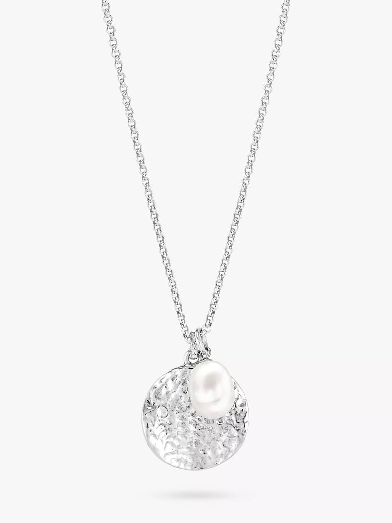 Dower & Hall Pearlicious Disc and Pearl Pendant Necklace