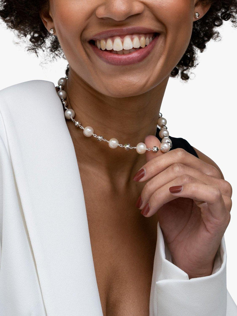 Dower & Hall freshwater pearl nugget collar necklace 46cm (British brand)