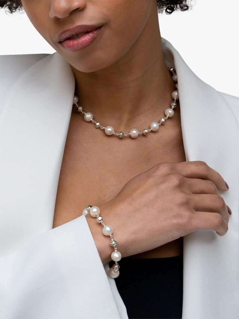 Dower & Hall freshwater pearl nugget collar necklace 46cm (British brand)