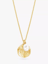 John Lewis Dower & Hall Pearlicious Disc and Pearl Pendant Necklace- Buy online at McGrocer