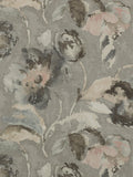 Large Painterly Floral Wallpaper with Woven-Looking Emboss