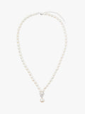 Lido white freshwater pearl knot drop collar necklace 40cm (British brand)