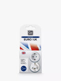 Go Travel EU to UK adaptor white, UK version