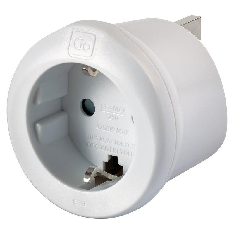 Go Travel EU to UK adaptor white, UK version
