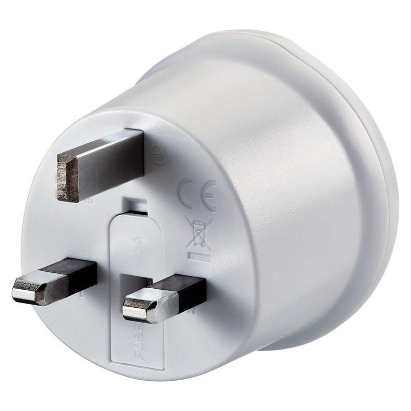 Go Travel EU to UK adaptor white, UK version
