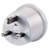 Go Travel EU to UK adaptor white, UK version
