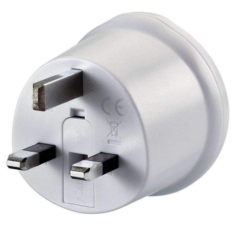 Go Travel EU to UK adaptor white, UK version