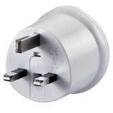Go Travel EU to UK adaptor white, UK version